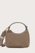 Calvin Klein torebka hobo damska z imitacji skóry szara LV04F3892G