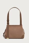 Armani Exchange torebka shopper damska z imitacji zamszu beżowa XW002604 AF22666