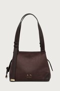 Armani Exchange torebka shopper damska z imitacji zamszu brązowa XW002604 AF22666