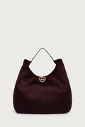 Liu Jo torebka hobo damska z imitacji zamszu bordowa AF6029 T711A