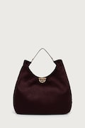 Liu Jo torebka hobo damska z imitacji zamszu bordowa AF6029 T711A