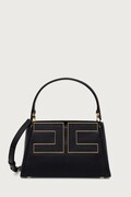 Elisabetta Franchi torebka crossbody damska z imitacji skóry czarna BS07A66E2