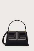 Elisabetta Franchi torebka crossbody damska z imitacji skóry czarna BS07A66E2