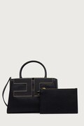 Elisabetta Franchi torebka damska z imitacji skóry czarna BS06A66E2