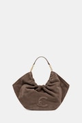 Coccinelle torebka shopper damska zamszowa brązowa E1 V5G 11 02 01