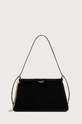 Zadig&Voltaire torebka crossbody damska zamszowa JIM czarna LWBA04563