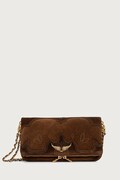 Zadig&Voltaire crossbody torba za žene od brušene kože smeđa LWBA04434