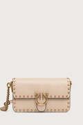 Pinko crossbody torba za žene kožna bež 107345 A2JG