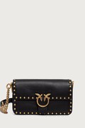 Pinko crossbody torba za žene kožna crna 107345 A2JG
