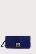 Pinko torebka crossbody damska zamszowa granatowa 106022 A0F6