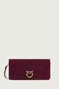 Pinko torebka crossbody damska zamszowa bordowa 106022 A0F6