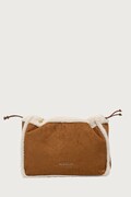 Valentino Bags torebka shopper damska z imitacji zamszu MAX brązowa VBSABT01