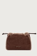 Valentino Bags torebka shopper damska z imitacji zamszu MAX brązowa VBSABT01