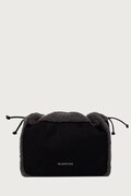 Valentino Bags torebka shopper damska z imitacji zamszu MAX czarna VBSABT01