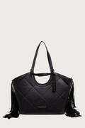 Valentino Bags torebka shopper damska z imitacji skóry ASTRID czarna VBSAD201
