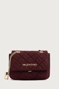 Valentino Bags torebka crossbody damska z imitacji zamszu OCARINA SUEDE bordowa VBSA9B05