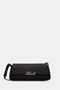 Karl Lagerfeld geantă baguette pentru femei din piele K/SIGNATURE neagră B3W30021