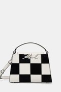 Karl Lagerfeld чанта crossbody дамска от кожа K/SIGNATURE бяла B3W30027