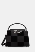 Karl Lagerfeld чанта crossbody дамска от кожа K/SIGNATURE черна B3W30027