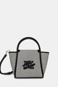 Karl Lagerfeld crossbody kabelka dámska pletená K/AUTOGRAPH biela B3W30314