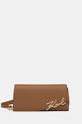 Karl Lagerfeld χιαστί γυναικεία δερμάτινη K/SIGNATURE καφέ B3W30358