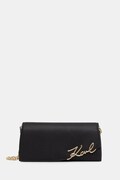 Karl Lagerfeld χιαστί γυναικεία δερμάτινη K/SIGNATURE μαύρη B3W30358