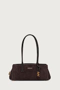 MICHAEL Michael Kors torebka bagietka damska zamszowa LAILA brązowa 30T6A9IT0S