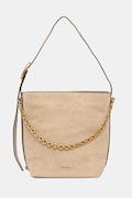 MICHAEL Michael Kors torebka hobo damska zamszowa Nolita beżowa 30T6AUEM8S