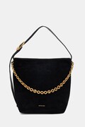 MICHAEL Michael Kors torebka hobo damska zamszowa Nolita czarna 30T6AUEM8S