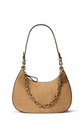Lauren Ralph Lauren geantă crossbody pentru femei din piele întoarsă maro 431P15639