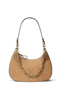 Lauren Ralph Lauren geantă crossbody pentru femei din piele întoarsă maro 431P15639