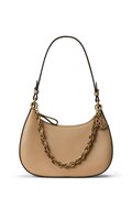 Lauren Ralph Lauren torebka hobo damska skórzana beżowa 431P11747
