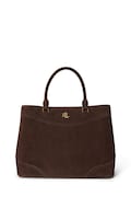 Lauren Ralph Lauren torebka shopper damska zamszowa brązowa 431P15645
