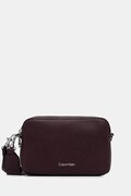 Calvin Klein torebka crossbody damska z imitacji skóry bordowa LV04F3656G