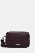 Calvin Klein torebka crossbody damska z imitacji skóry bordowa LV04F3656G