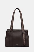 Calvin Klein torebka tote damska z imitacji skóry brązowa LV04F3644G