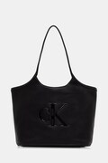 Calvin Klein torebka shopper damska z imitacji skóry czarna LV04F3562G