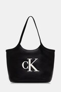 Calvin Klein torebka shopper damska z imitacji skóry czarna LV04F3562G