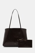 Calvin Klein torebka shopper damska z imitacji skóry brązowa LV04F3537G