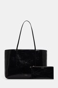Calvin Klein torebka shopper damska z imitacji skóry czarna LV04F3537G