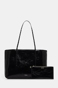 Calvin Klein torebka shopper damska z imitacji skóry czarna LV04F3537G