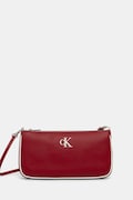 Calvin Klein torebka hobo damska z imitacji skóry bordowa LV04F1220G