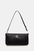 Calvin Klein torebka hobo damska z imitacji skóry czarna LV04F1220G