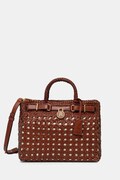 Tommy Hilfiger μικρή τσάντα γυναικεία δερμάτινη καφέ AW0AW18734