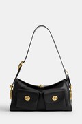 Coach torebka hobo damska skórzana Turnlock Haversack Bag czarna CDZ12