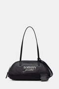 Tommy Jeans torebka bagietka damska z imitacji skóry czarna AW0AW18787