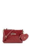 Guess torebka crossbody dziecięca z imitacji skóry bordowa J6BZ13 W3986