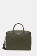BOSS torba na laptopa męska skórzana Northon_Doc. Case zielona 50567389