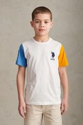 U.S. Polo Assn. T-shirt dziecięcy bawełniany biały USP2780