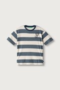 United Colors of Benetton T-shirt dziecięcy z bawełną granatowy 3YQUC10SZ